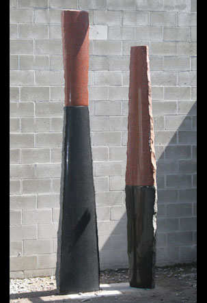 pair of granite tapers
